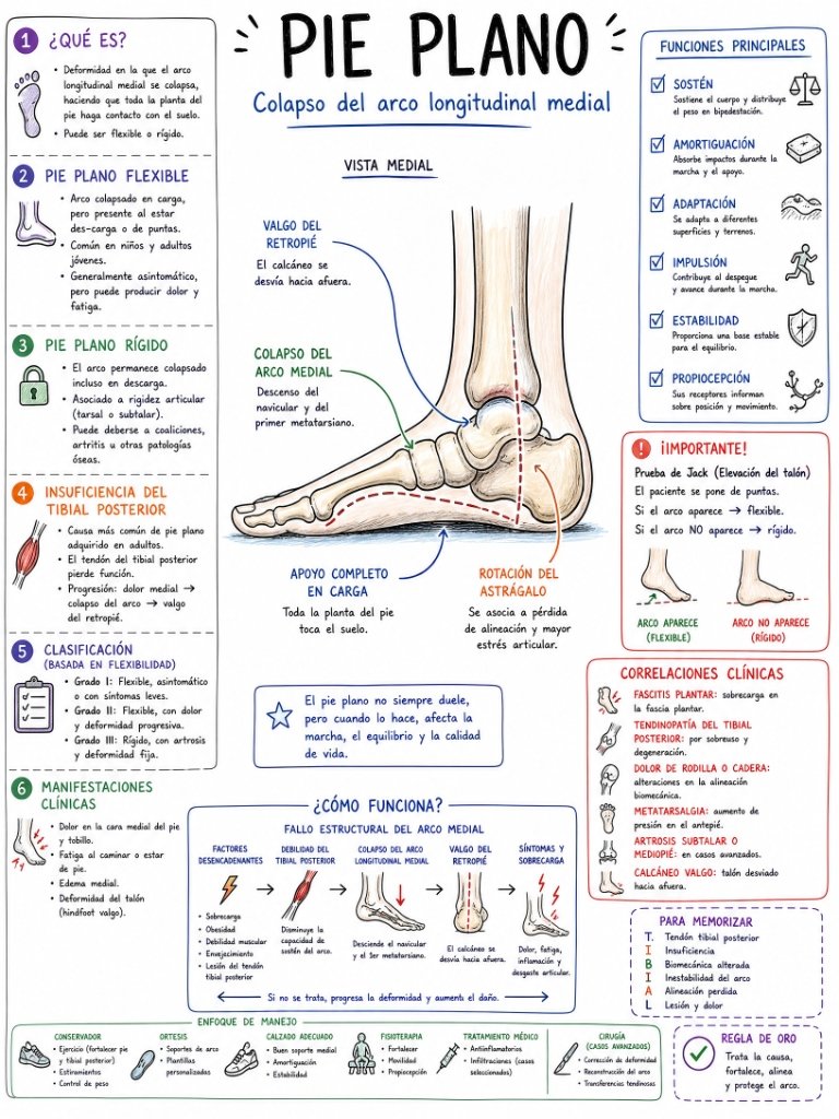 Pie Plano: Colapso del arco longitudinal medial