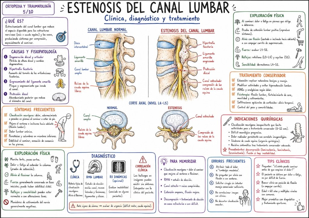 Estenosis del Canal Lumbar: Clínica, diagnóstico y tratamiento