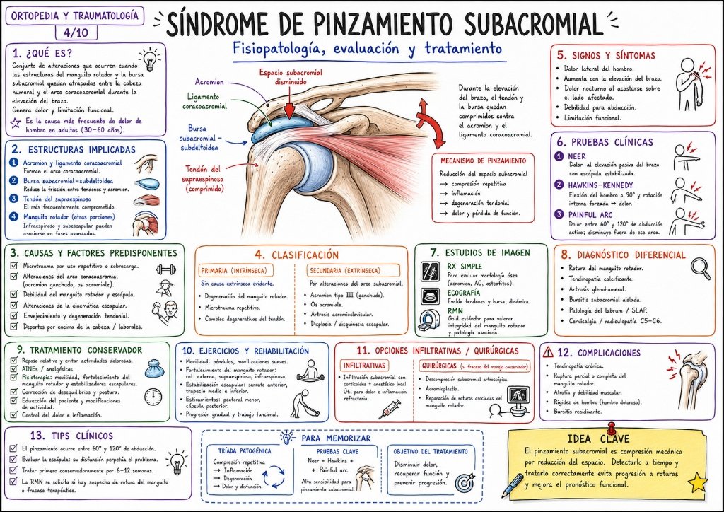 Síndrome de Pinzamiento Subacromial: Fisiopatología, evaluación y tratamiento